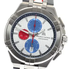 モーリスラクロア MAURICE LACROIX AI1018-TT031-130-2 アイコン マヒンドラ・レーシング クォーツ メンズ 美品 箱・保証書付き_961598のサムネイル