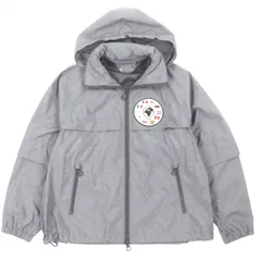 未使用品▼LOUIS VUITTON ルイヴィトン HHB99W フラッグパッチ ダブルジップアップ 2WAY ウィズフラッグポリフーテッド ジャケット グレー 46 ハンガー付き イタリア製 正規品 メンズのサムネイル