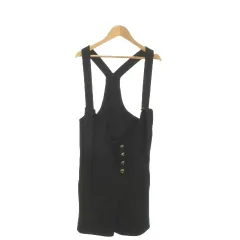 クロエ CHLOE サロペット 34 黒 ブラック ショートパンツ丈 スカラップ ボタン装飾 18SJL70-185082 /AO2 ■GY57のサムネイル