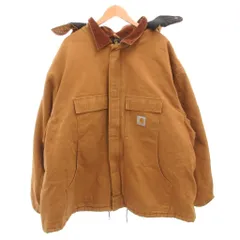 カーハート carhartt デトロイトジャケット ブルゾン フード コーデュロイ切替 中綿 ロゴ 茶 ブラウン /FF ■ECD004のサムネイル