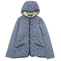 美品 LAVENHAM ラベンハム フーデッド キルティングジャケット ブルゾン LVH-17-BP ポリエステル アウター 38 ネイビー レディース 古着 中古 USEDのサムネイル
