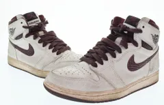 ナイキ NIKE A Ma Maniere Air Jordan 1 Retro Sail and Burgundy アママニエールエアジョーダン1 レトロ ハイ DO7097-100 メンズ靴 スニーカー マルチカラー 25cm 103S-1670