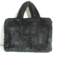良品 tricot COMME des GARCONS トリココムデギャルソン エコファー トートバッグ TK072020 ブラック レディース 古着 中古 USEDのサムネイル