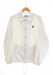 アベイシングエイプ  A BATHING APE BAPE  LOGO COACH JACKET Windbreaker コーチジャケット 001LJK801314M ジャケット シルバー Mサイズ 103MT-4650のサムネイル