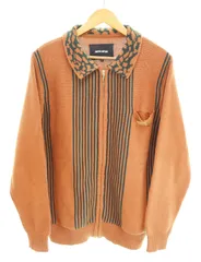 ファッキンオーサム Fucking Awesome Zip Polo Striped Knit Sweater ジップポロ カーディガン ストライプ コットンニット セーター M カーディガン オレンジ Mサイズ 103MT-4633のサムネイル
