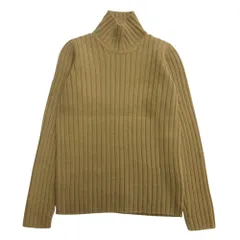 美品 HELMUT LANG ヘルムートラング 90's 本人期 ハイネック リブ ニット セーター ウール バスストップ アーカイブ XS ベージュ メンズ 古着 中古 USEDのサムネイル