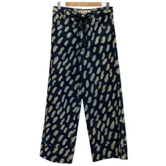 美品 MARNI マルニ プリント ワイドジーンズ デニムパンツ 36 インディゴ レディース 古着 中古 USEDのサムネイル