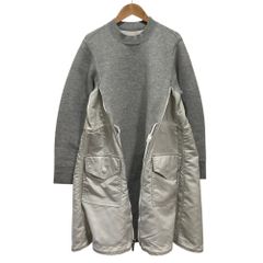 美品】sacai サカイ スポンジスウェット ドッキングワンピース 紺 2
