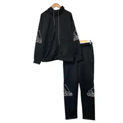 良品 adidas アディダス パーカー パンツ セットアップ FM5270 L ブラック レディース 古着 中古 USED