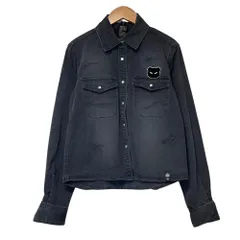 美品 DOUBLE STANDARD CLOTHING ダブルスタンダードクロージング クラッシュ加工 ワークシャツ サイズ36 グレー レディース 古着 中古 USEDのサムネイル