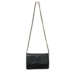 美品 pierre cardin FRAY I.D ピエールカルダン フレイアイディー 別注 エンボス チェーン ショルダーバッグ ブラック レディース 古着 中古 USEDのサムネイル