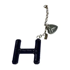 美品 ANTEPRIMA アンテプリマ ワイヤー H イニシャルチャーム ネイビー レディース 古着 中古 USEDのサムネイル