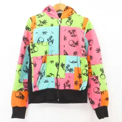 美品 Lucien pellat finet ルシアンペラフィネ スカル 総柄 配色 パッチワーク スウェットパーカー フーディ S マルチカラー レディース 古着 中古 USEDのサムネイル