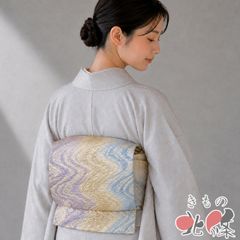 紬 着物 中古 正絹 袷 カジュアル 市松模様 反端付き 薄茶系色 多色 