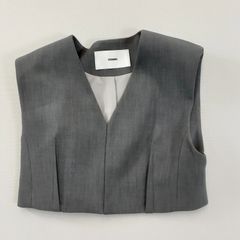新品未使用】AMOMENTO ボタンアップビスチェ ダークブラウン - メルカリ