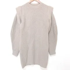 良品 ISABEL MARANT イザベルマラン BEATSY DRESS カシミヤ ウール ロングスリーブ ニットドレス ミニワンピース 34 ベージュ レディース 古着 中古 USEDのサムネイル