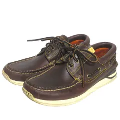 良品 visvim ビズビム AMERICANA DECK CREPE-FOLK デッキシューズ サイズUS8 26cm程度 ブラウン メンズ 古着 中古 USEDのサムネイル