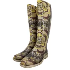 エミリオプッチ EMILIO PUCCI 総柄 レインブーツ レディース  37のサムネイル