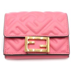 美品✨フェンディ 三つ折り財布 バゲットマイクロウォレット エンボス