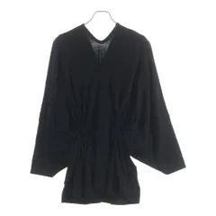 LIMI feu (リミフゥ) TUCK V NECK T-SHIRT 半袖Tシャツ カットソー ブラック LO-T25-139のサムネイル
