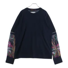 Sacai (サカイ) 20AW ×SUN SURF Archive Print Mix Long T-Shirt サンサーフ アーカイブプリントミックス クルーネック長袖Tシャツ カットソー ブラック 20-02199Mのサムネイル
