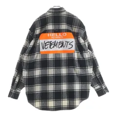 VETEMENTS (ヴェトモン) MY NAME IS FLANNEL SHIRT プリントシャツ 長袖 ブラウス ブラック/ホワイトのサムネイル