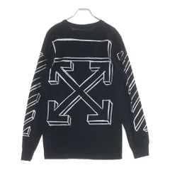 OFF-WHITE (オフホワイト) 長袖Tシャツ バックプリント ブラック 18185024のサムネイル