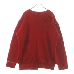 AMBUSH (アンブッシュ) Distressed stitch oversized sweater 12111503 クラッシュ クルーネックセーター レッドのサムネイル