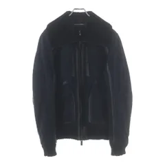 EMPORIO ARMANI (エンポリオアルマーニ) ライダース パファー 切り替え ジャケット ブラックのサムネイル