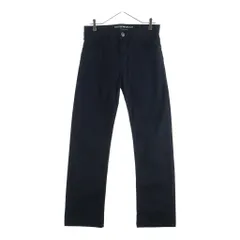 EMPORIO ARMANI (エンポリオアルマーニ) ロゴプレート コットンチノ ジーンズパンツ ブラックのサムネイル
