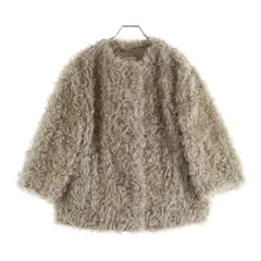 PRADA (プラダ) ノーカラーブルゾン ベージュ ウール×モヘア APD1 2007 3308のサムネイル