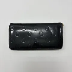 COMME des GARCONS コム デ ギャルソン エナメル ドット ラウンド ジップ ウォレット 財布 長財布 BLACK ブラック 805-0010のサムネイル
