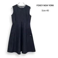 FOXEY NEW YORK フォクシー ニューヨーク デニム フレア ノースリーブ