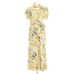 美品♡カネコイサオ】花柄 半袖ワンピース リボン付き - メルカリ