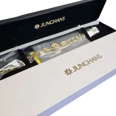 【未使用保管品】JUNGHANS/ユンハンス アナログクォーツ レディース腕時計 ゴールド ブレスレット 箱 保証書付 07309A ヴィンテージ J1-012362のサムネイル