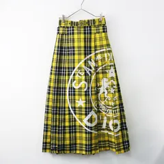 美品 2022年秋LOOK クリスチャンディオール Christian Dior ロゴPT タータンチェックラッププリーツマキシスカート I40-.【2400014999150】のサムネイル