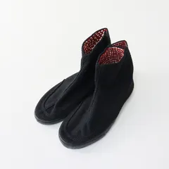 美品 ソウソウ SOU・SOU 先丸地下足袋 濡羽色 22cm｜ブラック シューズ タビ フラット【2400014989137】のサムネイル