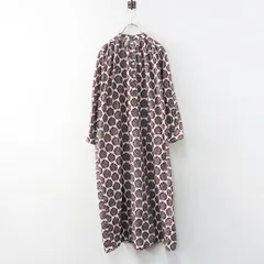 ティヤマイパリ t.yamai paris バンドカラーワンピース リバティ ボスフォラス タナローン ホワイト×ブラウン／【2400014979411】のサムネイル