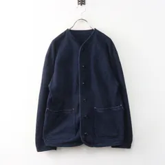美品 定価83600円 フォーティファイブアール 45R でこぼこ天竺の908バインダーカーディガン インディゴ 藍染め 2／【2400014992731】のサムネイル
