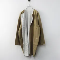 ペレック pelleq ウール ノーカラー コート /ベージュ 羽織り アウター カラーレス 前開き 長袖【2400014969184】のサムネイル
