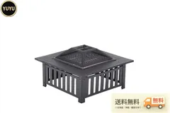 ファイヤーピット 焚き火台 テーブル 囲炉裏テーブル バーベキュー 焼肉 BBQコンロ 自宅 庭 大人数 耐熱性 キャンプ用 ブラックのサムネイル
