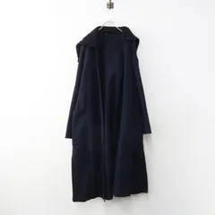 2019AW マカフィー MACPHEE TOMORROWLAND ウールメルトンケーブルコンビ ベルテッドコート 36/ネイビー【2400014969146】のサムネイル