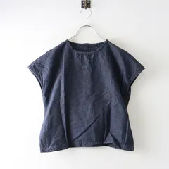 中川政七商店 ナカガワマサシチショウテン 綿麻ダンガリープルオーバー＼インディゴ ネイビー ブラウス フレンチスリーブ【2400014988550】のサムネイル