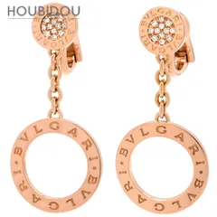 ブルガリ BVLGARI イヤリング ブルガリブルガリ ソートワール ピンクゴールド K18 18K PG RG ダイヤモンド サークル  【箱】【中古】のサムネイル