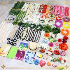 新品　フラダンスレイ　ハワイアンリボンレイ　誕生日　ウクレレ　結婚式 新品 フラダンスレイ ハワイアンリボンレイ 誕生日 ウクレレ 結婚式