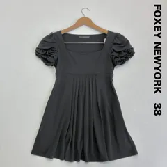 FOXEY NEWYORK フォクシー☆ギャザーパフスリーブチュニックプルオーバー  38 ブラックのサムネイル