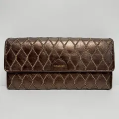 WB249 美品 NINA RICCI ニナリッチ 長財布 キルティング ブロンズ レディース 財布のサムネイル