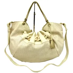 ◆FURLA フルラ 2WAY ショルダーバッグ パイソン型押し レザー イタリア製 トートバッグ ロゴチャーム付 レディース