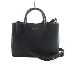 アスピナルオブロンドン Aspinal Of London Midi London Tote 2WAY トートバッグ ショルダーバッグ レザー 紺 /MI ■OSのサムネイル
