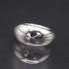 15号 ビンテージ 銀の指輪 シルバーリング 不定形 アート 波打ち 925 